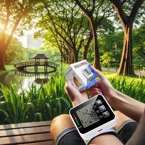 FLITI Smart Electronic Wrist Blood Pressure Monitor, Black, with Automatic Measurement and Voice Announcement for Home Health Monitoring (1/5)