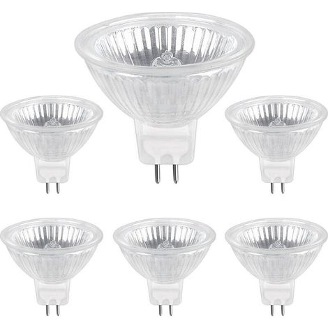GU5.3 35W 12V Halogenlampe, 400lm Warmweiß 2700K, dimmbar, MR16 Halogen-Spotlampe, 6er-Pack