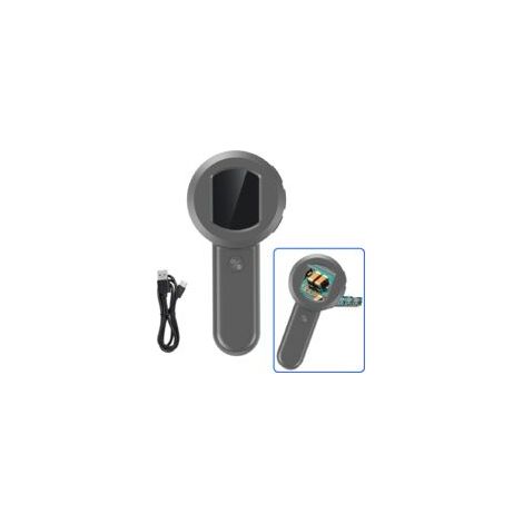 Microscopio digital de bolsillo 100x con iluminación LED y 2 LED electrónicos, incluye cable USB-C. - Crezuo
