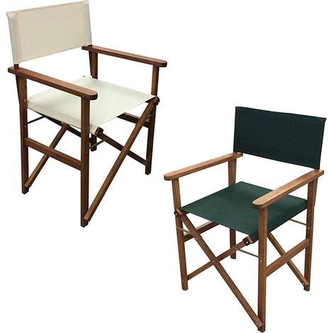 Sedia da regista poltrona relax prendi sole per spiaggia mare giardino campeggio piscina in legno e tessuto - colorigenerali: BEIGE - MISURA: BASE (1/3)