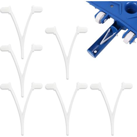 6 Stück Schmetterlings-V-Clip für Schwimmbadzubehör, Bürsten-Laubrechen, Skimmer-Vakuumkopf für die Poolreinigung, Spa