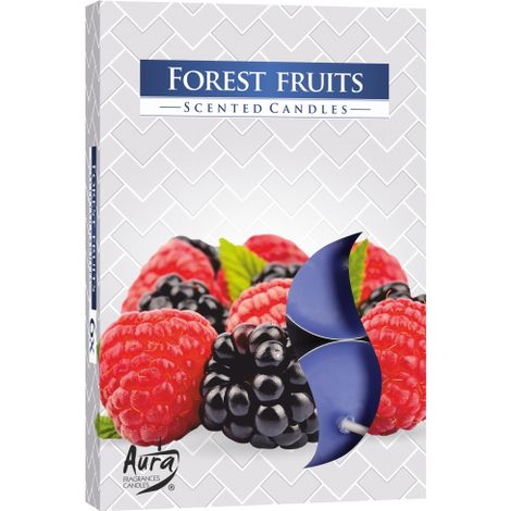 Coffret de 6 bougies chauffe-plat parfumées - Fruits des bois- Vendu par 1