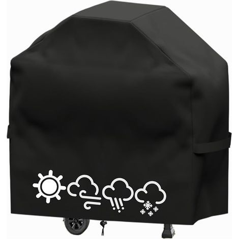 Housse Barbecue Exterieur,Housse Barbecue,Housse Plancha Exterieur,Bache Barbecue Exterieur,Couverture de Grill Anti-Vent/Anti-UV/Anti-l'eau/Anti-l'Humidité/Antipoussière (120X66X120 CM) (1/5)