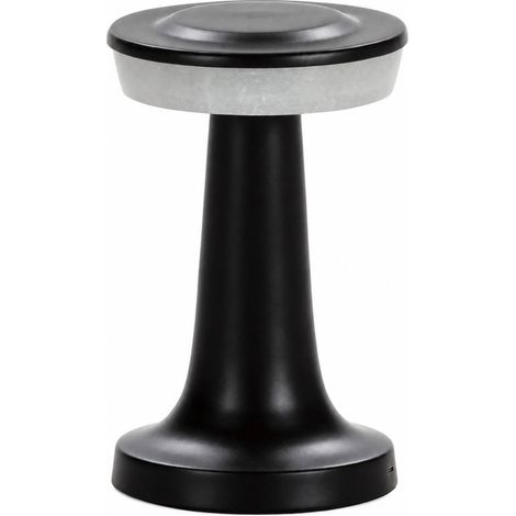 Lampe de table rechargeable en albâtre - bronze vieilli et naturel (1/5)