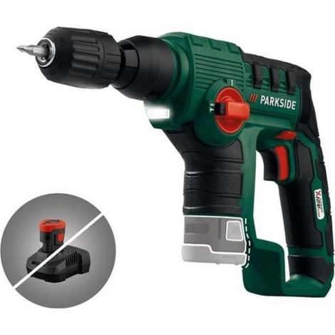 Marteau perforateur sans fil - PARKSIDE - PBHA 12 A1 - 12 V - SDS-plus - 2 fonctions (1/4)