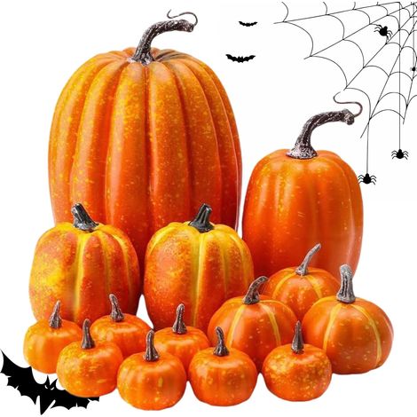Citrouilles artificielles - Légumes artificiels - Décoration (1/5)
