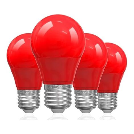 Ampoule LED rouge E27 4x4W, ampoule LED décorative E27 rouge, remplacement ampoule rouge 35W, LST2666 (1/5)