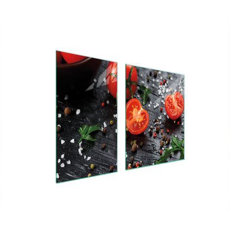 Assiette en verre et planche à découper tomate 100x52 (1/5)