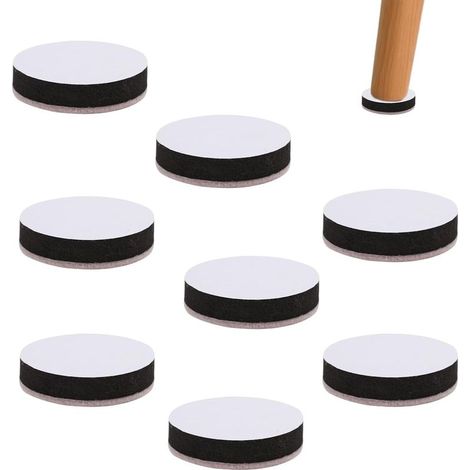 Set of 8 self-adhesive furniture feet – For tables, chairs, sofas, beds, cabinets – Height: 6 cm – Height: 1.65 cm (1/5)