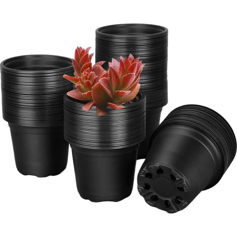 Lot de 100 petits pots de culture - ronds - respirants - avec trous pour (1/5)