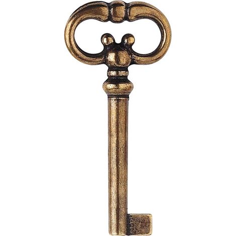 Itar – Clé de meuble cuisse laiton – Ajustage européen – Décor patiné bronze – Tige 42 mm – Compatible serrure européenne