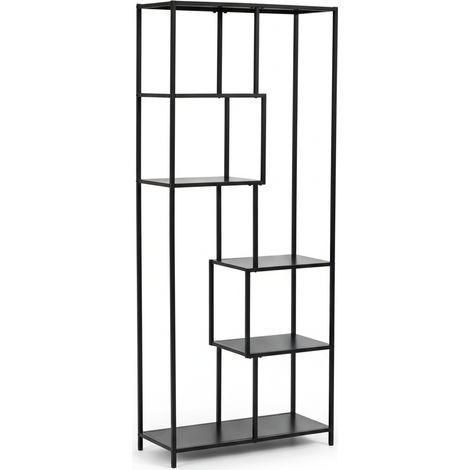 Libreria Moderna 5 Ripiani Mobile Scaffale Soggiorno 77x33x185 cm