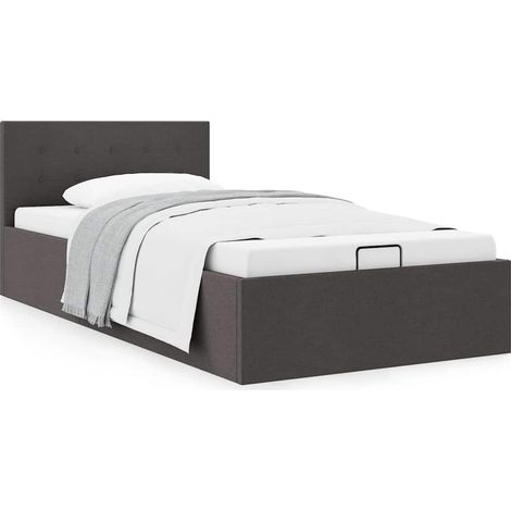 Cadre de lit à rangement hydraulique sans matelas-Structure de lit 100x200 cm 857947 (1/5)