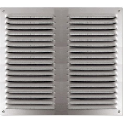 Rejilla de aluminio anodizado persiana con mosquitera 200x200 Bolsa - Autogyre