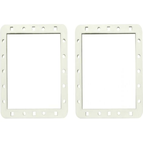 Joint Skimmer - 19 cm x 18,2 cm Extérieur - 15 cm x 14,2 cm Intérieur - Compatible Hayward SP1091LX SP1091WM Dyna-Skim SPX1091GW - Lot de 2