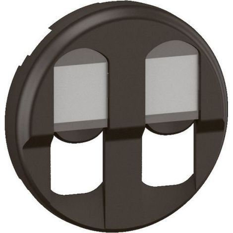 Enjoliveur - - Céliane CN2346 - Double - Noir - Prise RJ45
