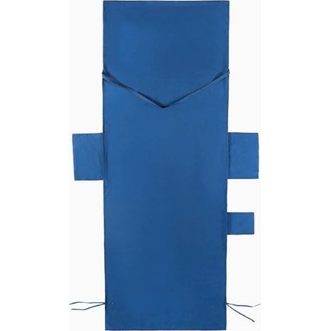 Housse de Coussin de Remplacement pour Chaise Longue Suspendue, 212x75cm, D'Extérieur Bleu Imperméable, avec Organisateur Double Face pour la Plage