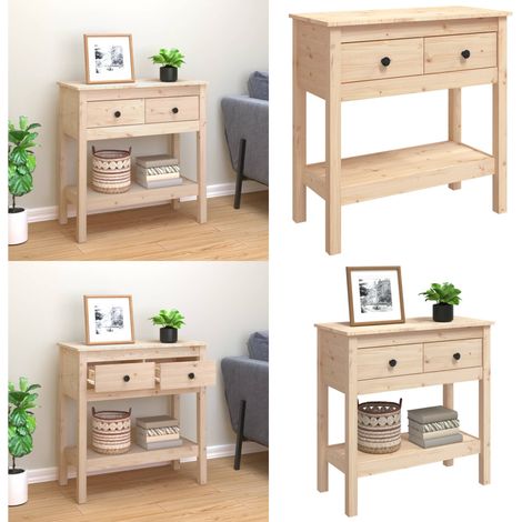 Table console 75x35x75 cm Bois massif de pin - Table Basse - Meuble Entrée - Table D'appoint - Table Console - Mobilier Intérieur - Home & Living (1/5)