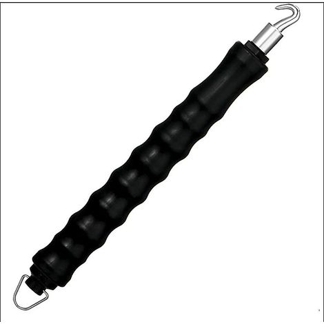 Crochet de torsion pour fil d'armature noir de 30 cm, lot de 1, outil de torsion automatique/semi-automatique avec poignée souple pour fil d'armature, fil métallique et béton (1/5)