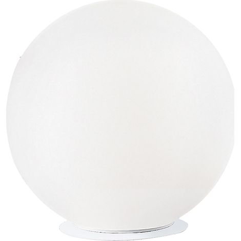 Lampe de Table EMILY 30cm en Verre Soufflé Satiné Blanc - Douille E27 75W IP20 - Éclairage Design d'Intérieur - Groupe Rossini (1/5)