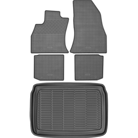 Ensemble de tapis de sol en caoutchouc pour Fiat 500L Minivan à partir de 2012 + tapis de coffre (1/5)