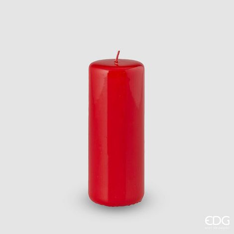 EDG Enzo De Gasperi Candela Moccolo H 15 Cm D 6 Cm Laccata Red