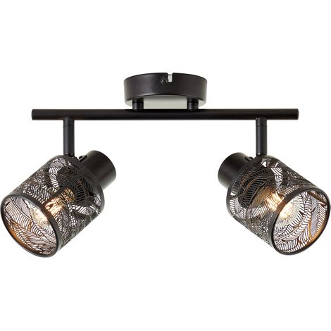 Brilliant Bano Spotrohr 2flg schwarz matt, Metall, 2x D45, E14, 40 W (1/5)