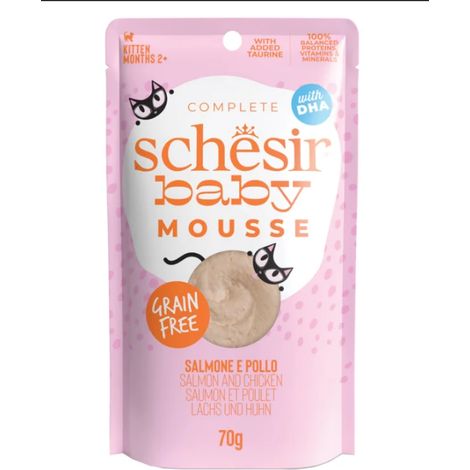 Umido Gatto - Schesir Busta 70gr Kitten Mousse di Salmone e pollo