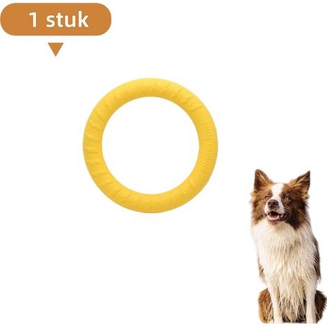 pièce - Anneau de traction pour chiens - Anneau interactif - Convient aux Golden Retrievers et Labradors - Résistant aux morsures et à la mastication - Jouet pour chien - Anneau d'entraînement - 19 cm (1/5)