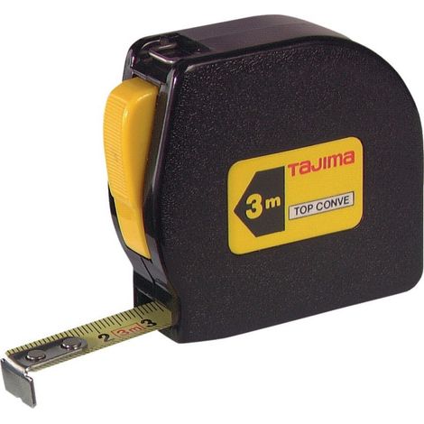 Metro cinta 2 m, negro/amarillo TOP CONVE 2m x 13mm Tajima