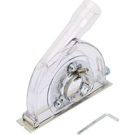 Couvercle Anti-Poussière de Coupe, Capot de Protection Meuleuse 125 Protection Meuleuse 125mm Carter Aspiration Meuleuse pour Meuleuse d'Angle 100/125/150 mm et Disque de Scie 90/115/125 mm (1/4)