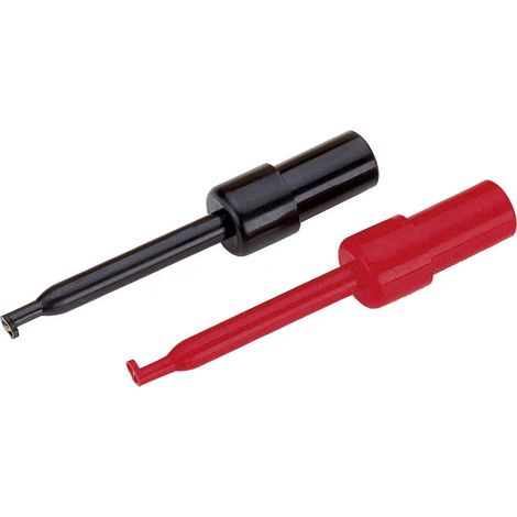 VOLTCRAFT Prüfspitzen-Set Steckanschluss 2 mm CAT I Schwarz, Rot