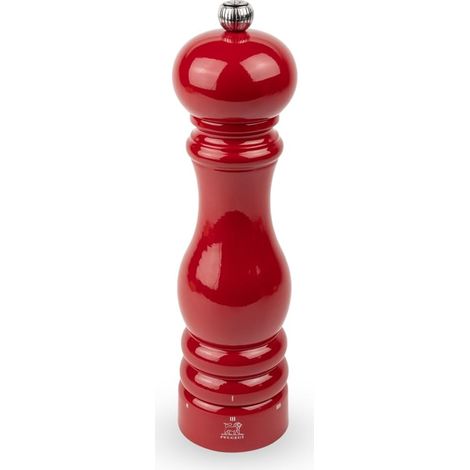 1 - Moulin À Poivre - Moulin Manuel - 6 Réglages De Mouture - Bois PEFC Et Acier - Pour Cuisine Et Table - Rouge - 22cm