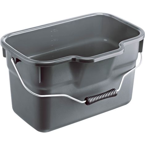Seau rectangulaire Rotho Basic 12L Anthracite (1/5)
