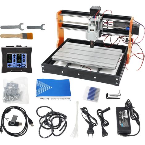 Fresadora CNC, módulo de grabado láser, diseño compacto, con control táctil, con láser de 20 W. (1/2)