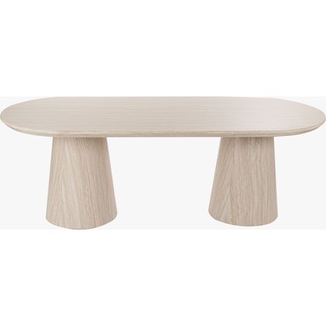 ENAYA Table Ă manger ovale couleur bois clair 220 cm (1/5)