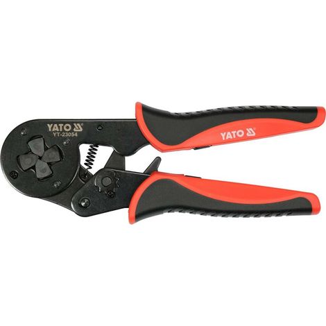 Alicates de crimpado Yato de 210 mm autoajustables para conectores de férula de 4-16 mm². (1/3)