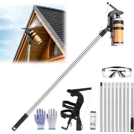 3.6 m Extension Pole Adapter for Aerosol Spray Can Extension Telescopic Extension for Aerosol Spray, for Wasp Spray, Aerosol Paint and Glass Cleaning (1/5)