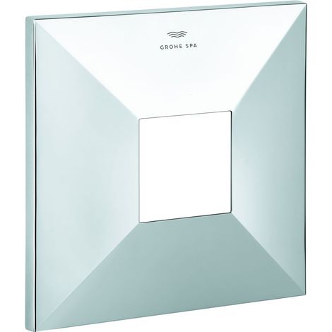Grohe Rosette eckig für Einhandmischer-Fertigmontageset, 6 Grad ausrichtbar, Chrom, 48613000 (1/2)