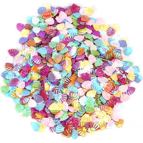 60 g de stickers pailletés arc-en-ciel pour nail art et beauté, décorations de mariage, confettis pour fête d'anniversaire, petits coquillages (1/4)