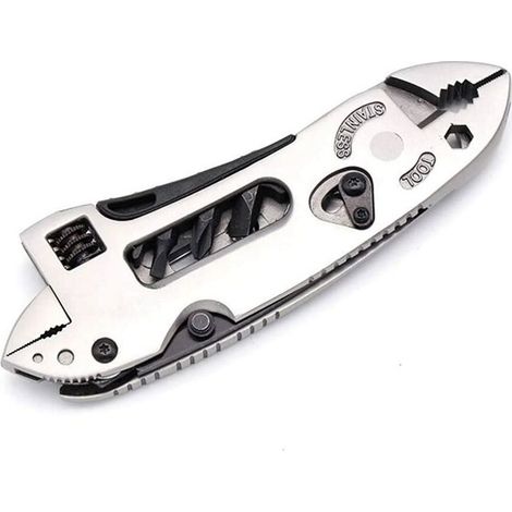 VURAHOME - Couteau Pliant Pince, Réglable Couteau De Poche Pince Outil Clé pour Survie Randonnée Camping en Plein Air Activités Extérieures (1/5)