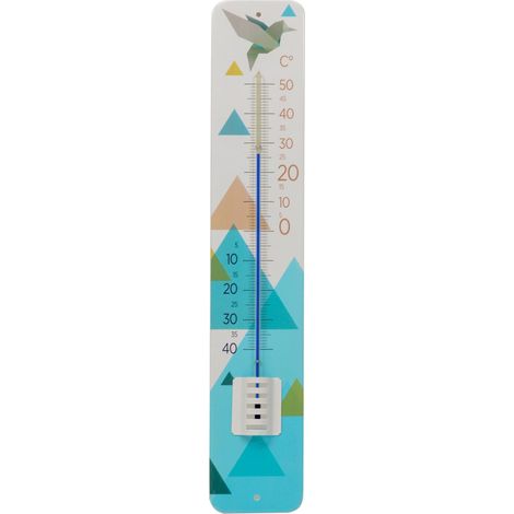 Thermomètre en métal avec décor Origami Modèle 1 (1/2)