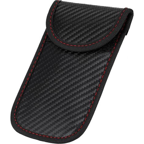 Sac anti-ondes en fibre de carbone pour clé automobile étui bloqueur de signal électromagnétique (1/5)