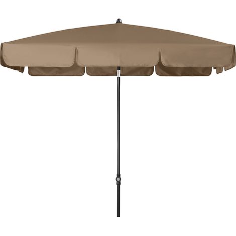 Doppler Mittelstockschirm "Sunline Waterproof Neo" 185 x 120 cm, greige, Bezug aus 100% Polyester, Gestell aus Stahl, Gewicht 3,8 kg (1/5)