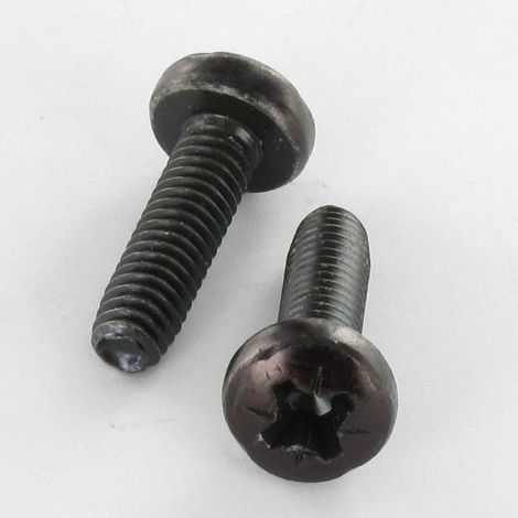 Vis autotaraudeuse tête cylindrique bombée large Pozi 3X10 Acier zingué noir microvis-1 pièce