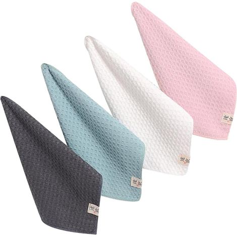 Lot de 4 lingettes multi-usages en fibres ultrafines , carrées , à séchage rapide et prise main conf (1/5)