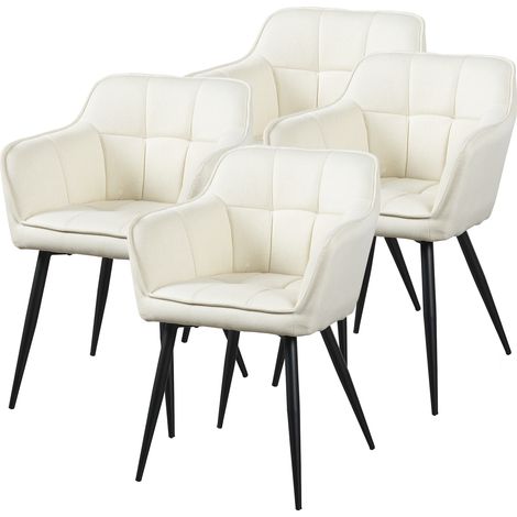 Esszimmerstuhl 4er Set Birmingham Beige [en.casa]