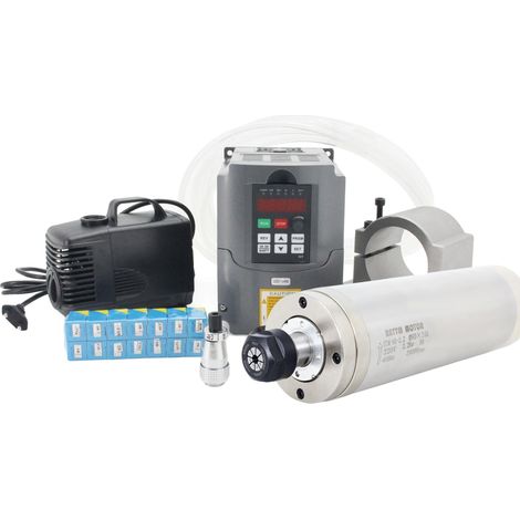 Motor de husillo, impermeable, refrigerado por agua, kit completo, 220 V-b (1/2)