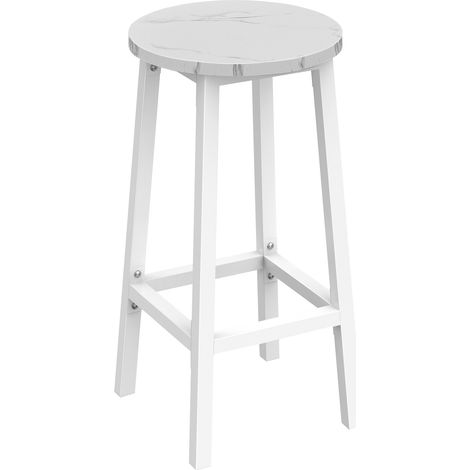 Tabouret de bar - pieds en marbre/blancs