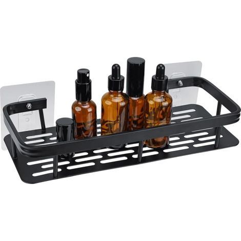 Support de douche - Antirouille sans perçage - 30cm - (Noir) 1pc (1/5)
